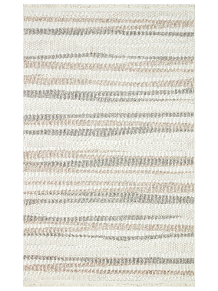 Mali Soft Touch Knitted Woven Living Room Hallway Entrance Bedroom Modern Carpet 02 WHITE BEIGE