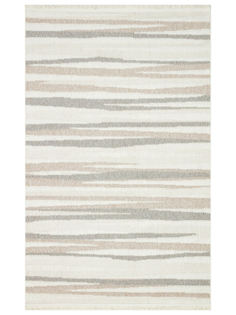 Mali Soft Touch Knitted Woven Living Room Hallway Entrance Bedroom Modern Carpet 02 WHITE BEIGE