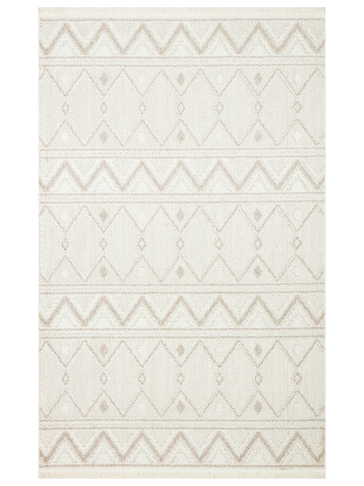 Mali Soft Touch Knitted Woven Living Room Hallway Entrance Bedroom Modern Carpet 03 WHITE BEIGE