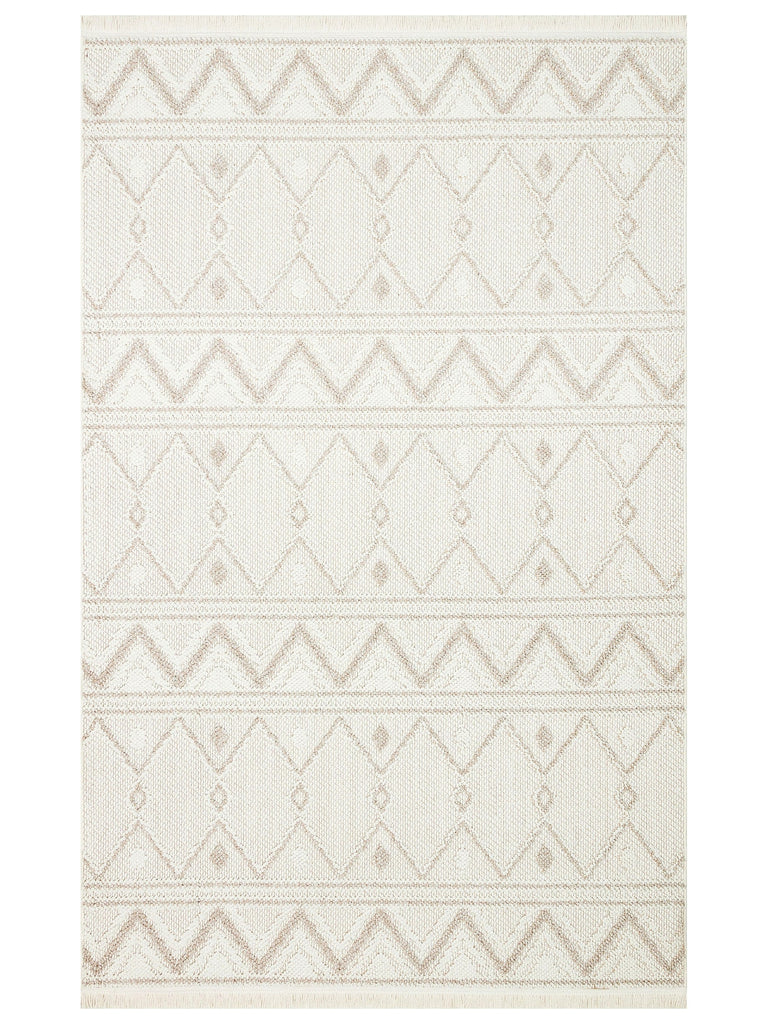 Mali Soft Touch Knitted Woven Living Room Hallway Entrance Bedroom Modern Carpet 03 WHITE BEIGE