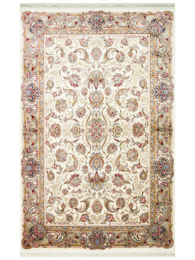 Topkapi Series High Quality Densely Woven Classic Patterned Special Shiny Living Room Carpet 01 CREAM