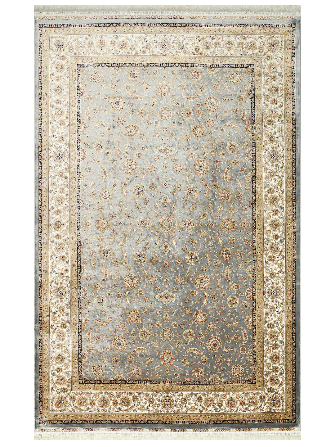 Topkapi Series High Quality Dense Woven Classic Patterned Special Shiny Living Room Carpet 03 GREY CREAM