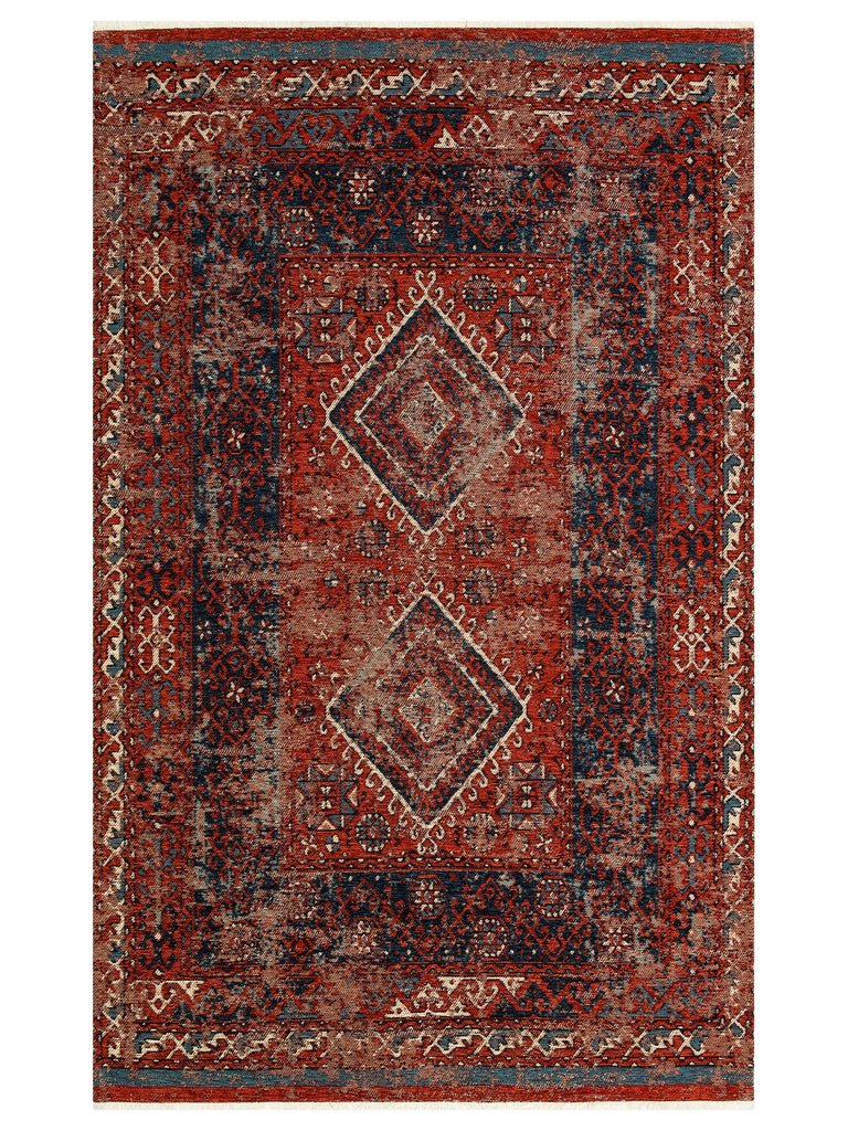 Cappadocia Antique Patterned Living Room Hall Kitchen Corridor Washable Non-Slip Based Rug 02 MULTY