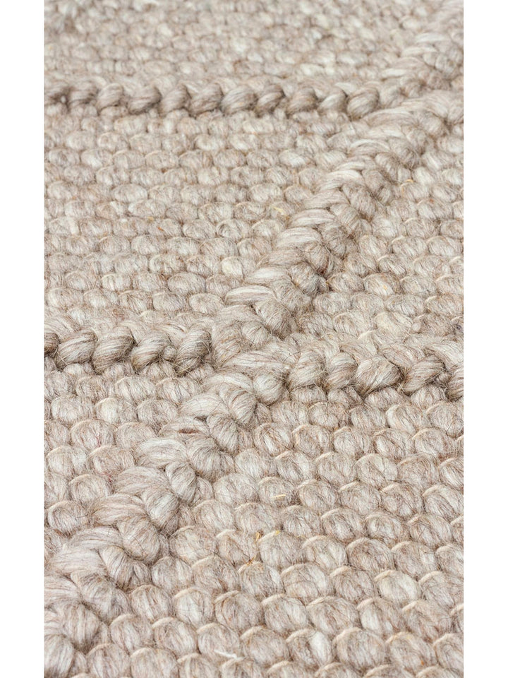 Woolstar 100% Natural Sweater Patterned Living Room Hallway Entrance Hand Woven Knitted Carpet DIAMONDBRWN