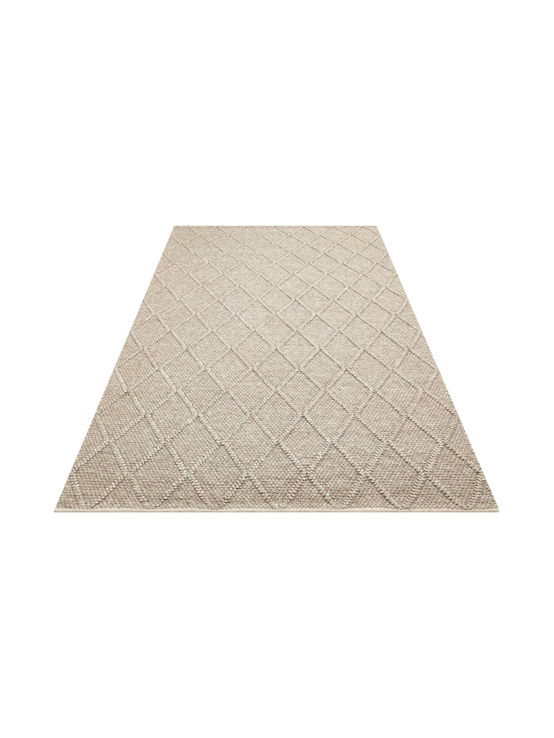 Woolstar 100% Natural Sweater Patterned Living Room Hallway Entrance Hand Woven Knitted Carpet DIAMONDBRWN