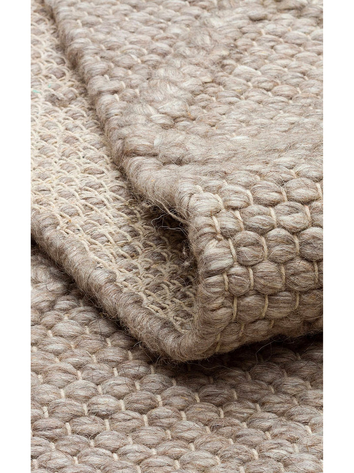 Woolstar 100% Natural Sweater Patterned Living Room Hallway Entrance Hand Woven Knitted Carpet DIAMONDBRWN