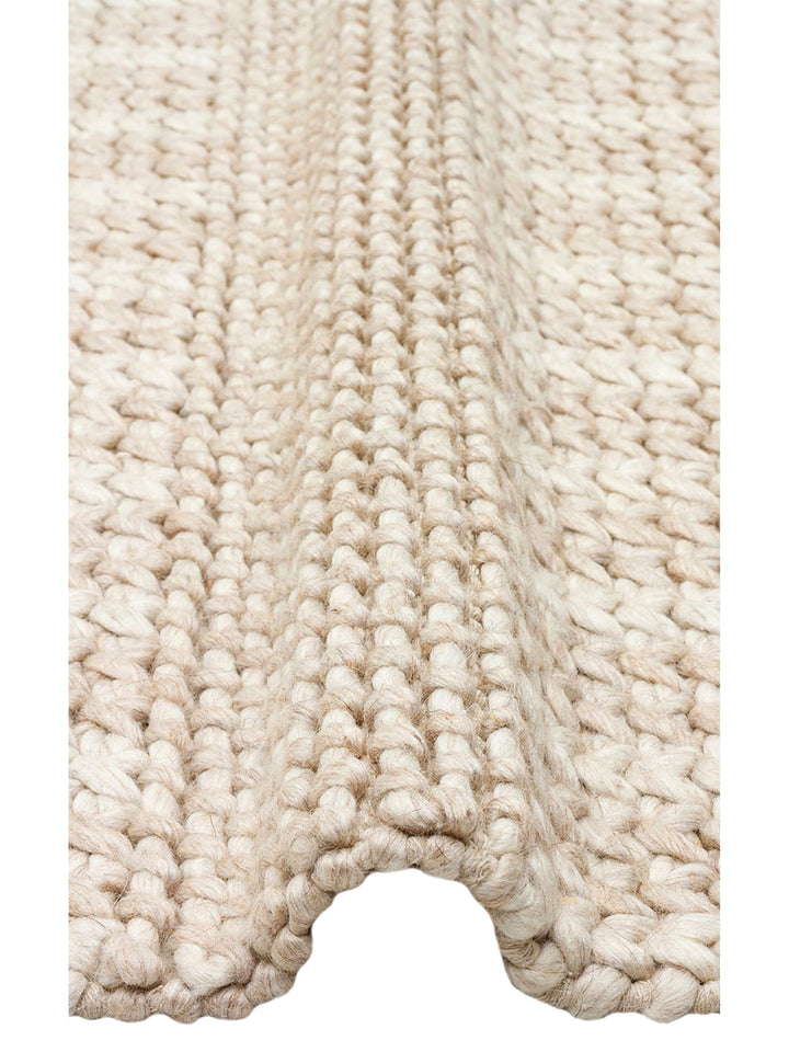 Woolstar 100% Natural Sweater Patterned Living Room Hallway Entrance Hand Woven Knitted Carpet J352 BEIGE