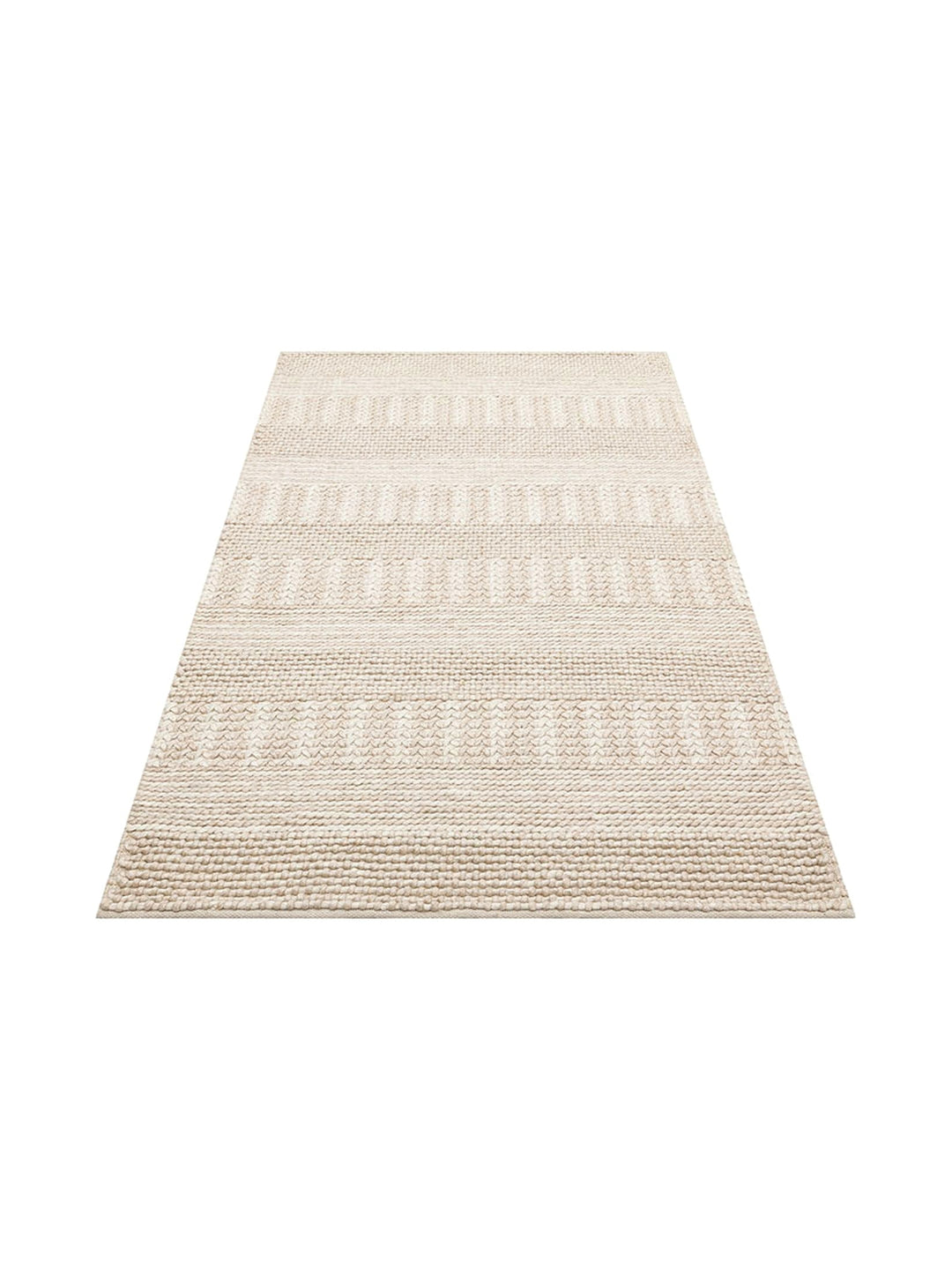 Woolstar 100% Natural Sweater Patterned Living Room Hallway Entrance Hand Woven Knitted Carpet J352 BEIGE