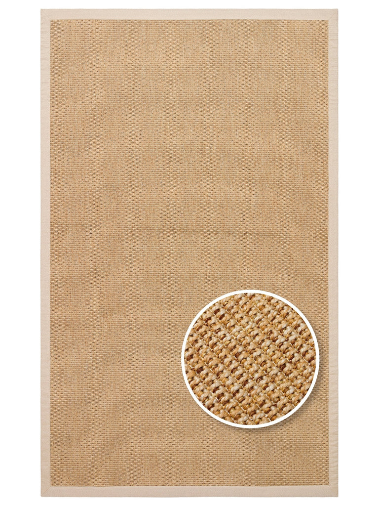 Dream Bordered Indoor and Outdoor Use Lint-Free Easy-to-Clean Sisal Carpet 2702GBB