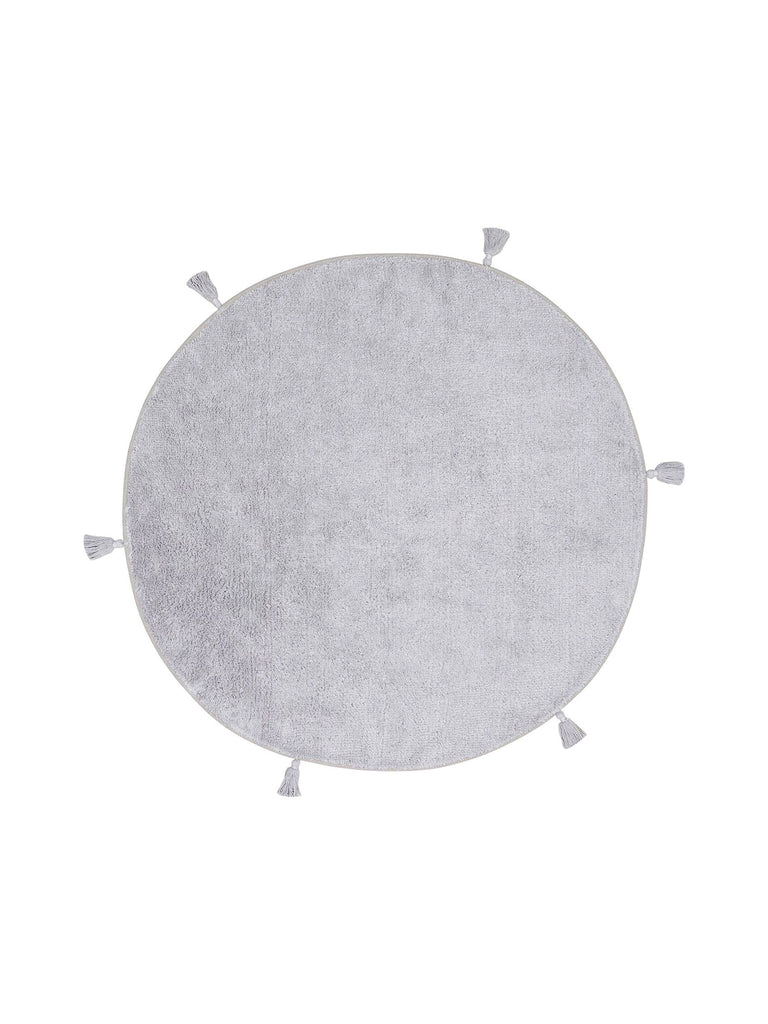 Cotton Baby 100% Natural Cotton Washable Non-Slip Based Baby Rug PLAIN GREY Q