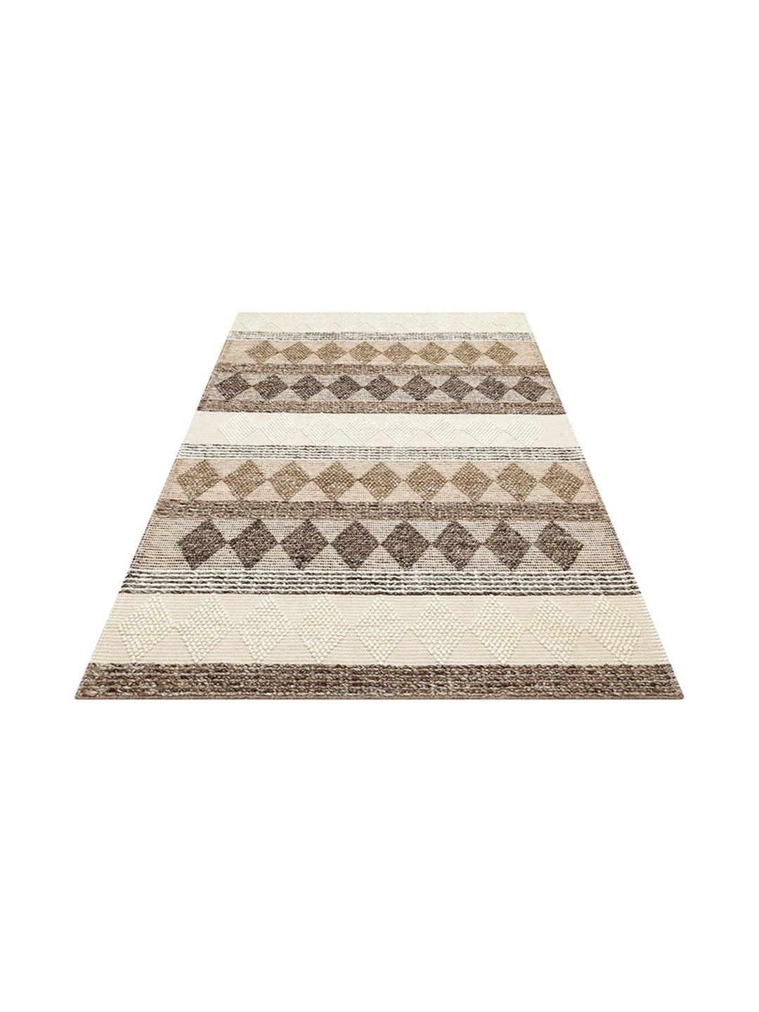 Woolstar 100% Natural Sweater Patterned Living Room Hallway Entrance Hand Woven Knitted Carpet JD 01 GREY