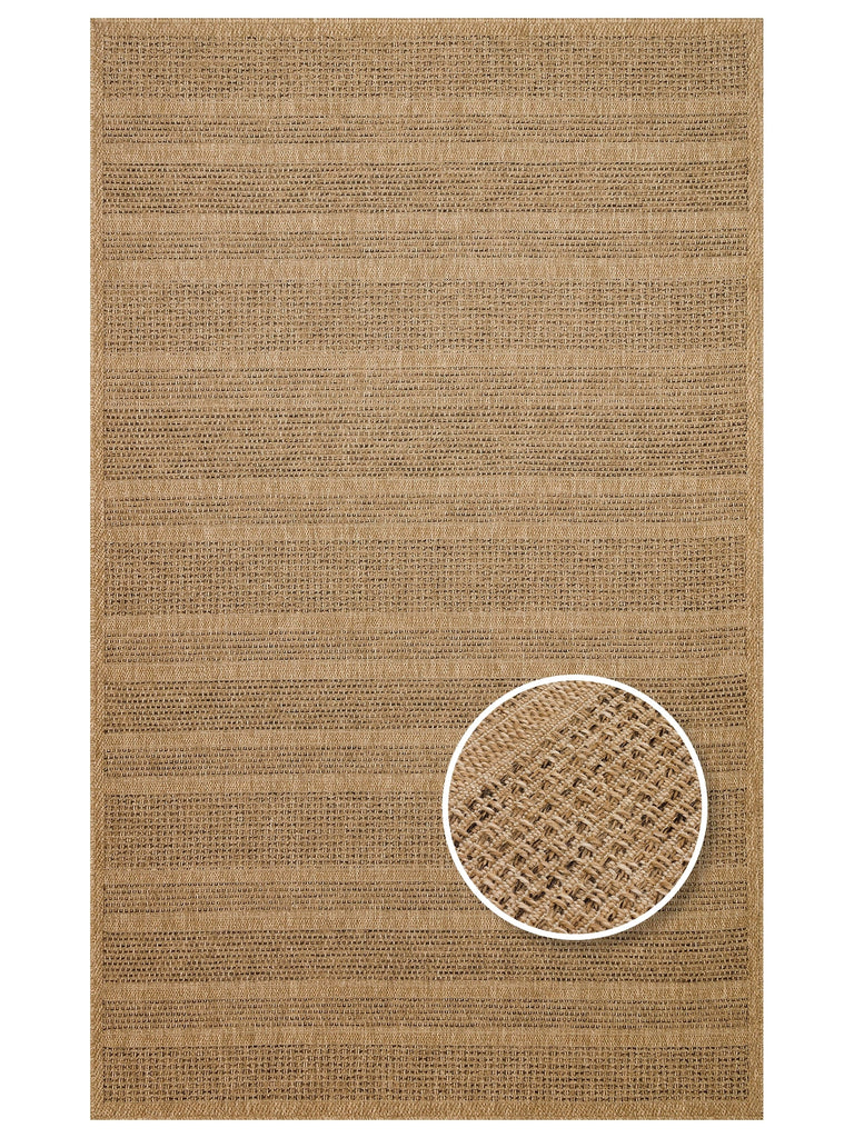 Mallorca Sun and Water Resistant Living Room Corridor Kitchen Balcony Jute Look Sisal Carpet 01 NAT