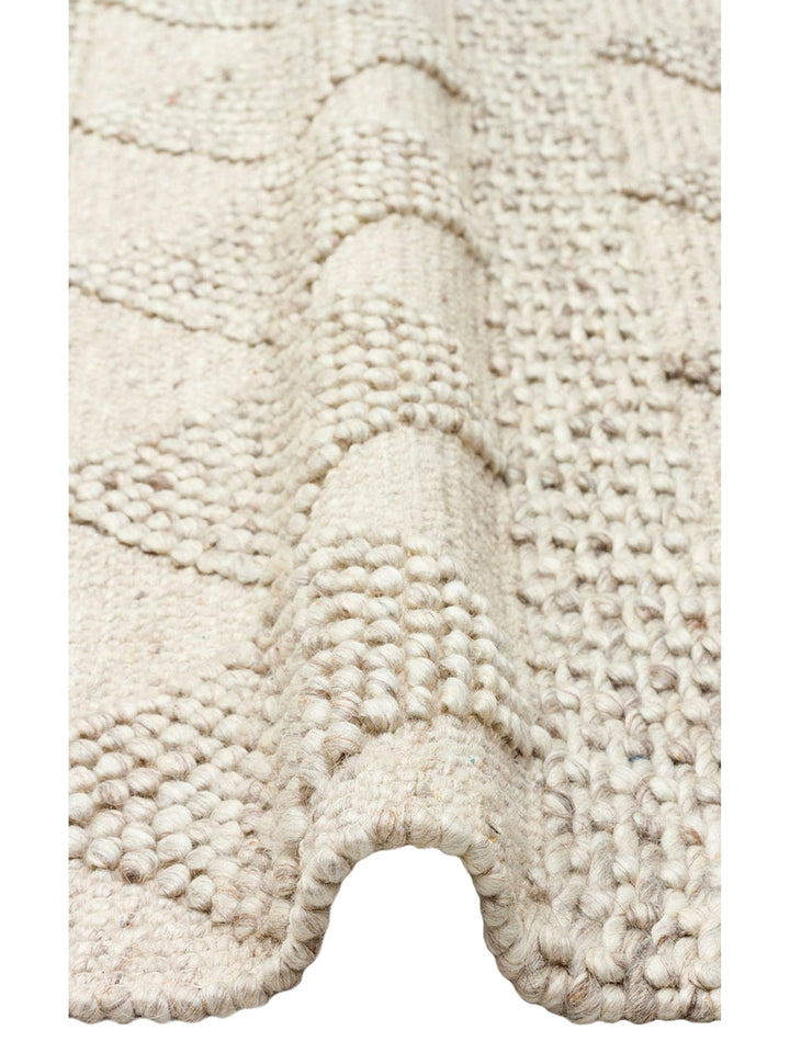 Woolstar 100% Natural Sweater Patterned Living Room Hallway Entrance Hand Woven Knitted Carpet JD 01 NATU