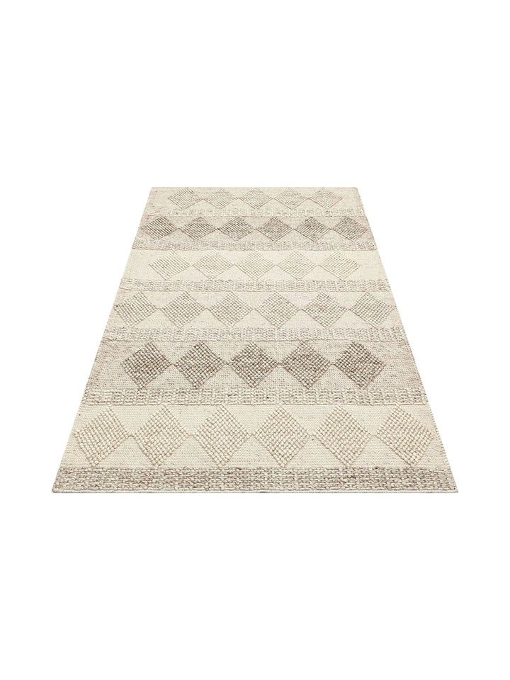 Woolstar 100% Natural Sweater Patterned Living Room Hallway Entrance Hand Woven Knitted Carpet JD 01 NATU