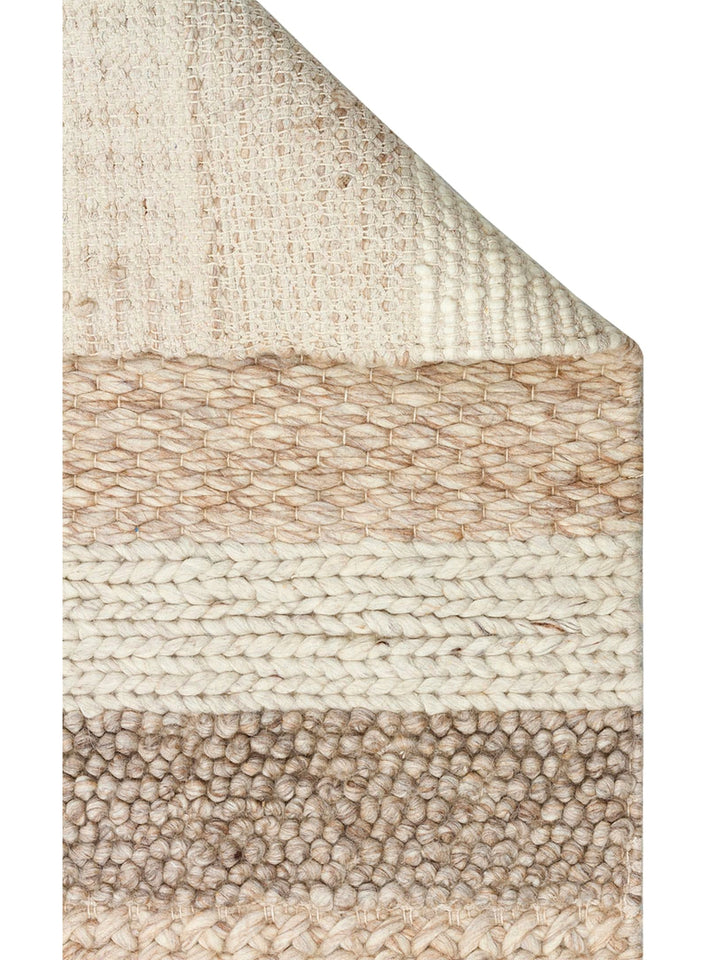 Woolstar 100% Natural Sweater Patterned Living Room Living Room Corridor Entrance Hand Woven Knitted Carpet LANGDON NAT