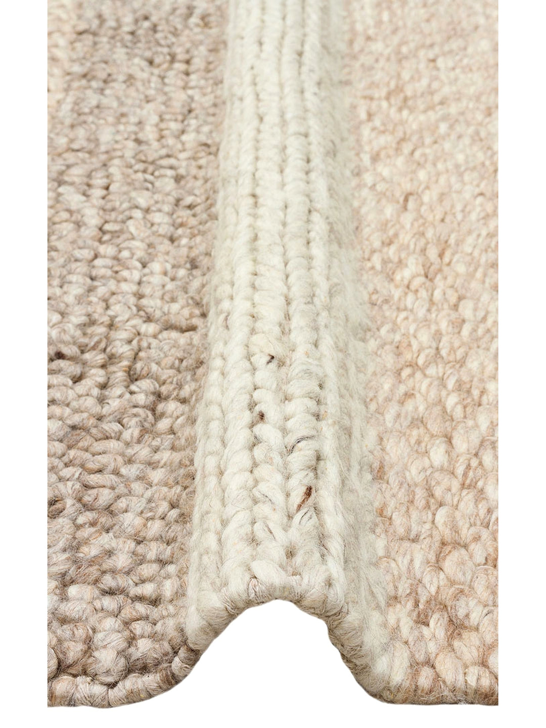 Woolstar 100% Natural Sweater Patterned Living Room Living Room Corridor Entrance Hand Woven Knitted Carpet LANGDON NAT