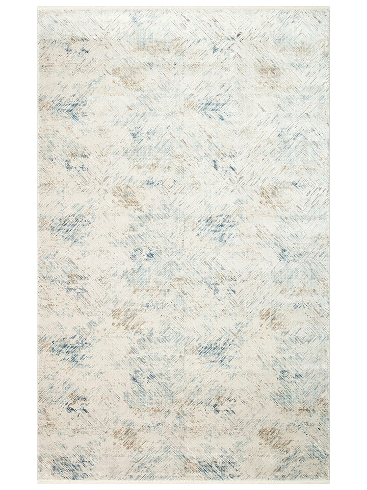 Üsküdar Series High Quality Dense Woven Modern Living Room Carpet 03 CREAM BLUE