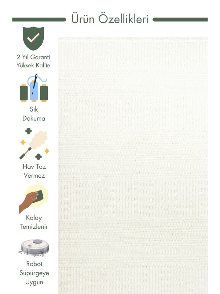 Scandinavian Series Wicker Woven Living Room Corridor Entrance Kitchen Modern Carpet 01 WHITE