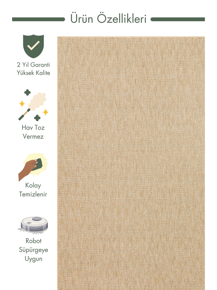 Dream Easy to Clean Sisal Look Carpet Suitable for Indoor and Outdoor Use 02 NATURAL WHITEXW