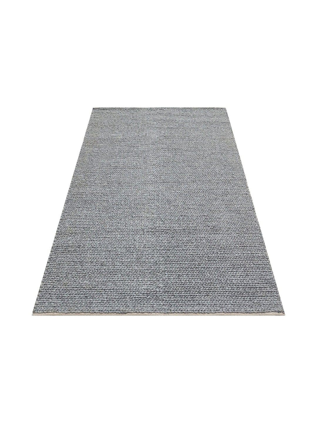 Woolstar 100% Natural Sweater Patterned Living Room Living Room Corridor Entrance Hand Woven Knitted Carpet GREY