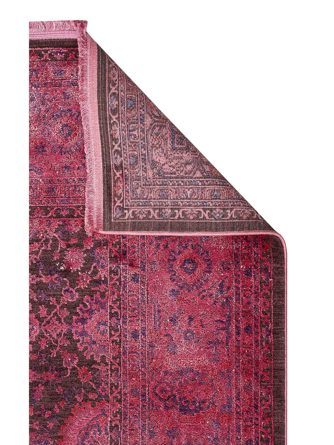 Kashmir Series Rich Coloured Stylish Living Room Carpet Produced with Special Dyeing Process 01 FUSCHIA