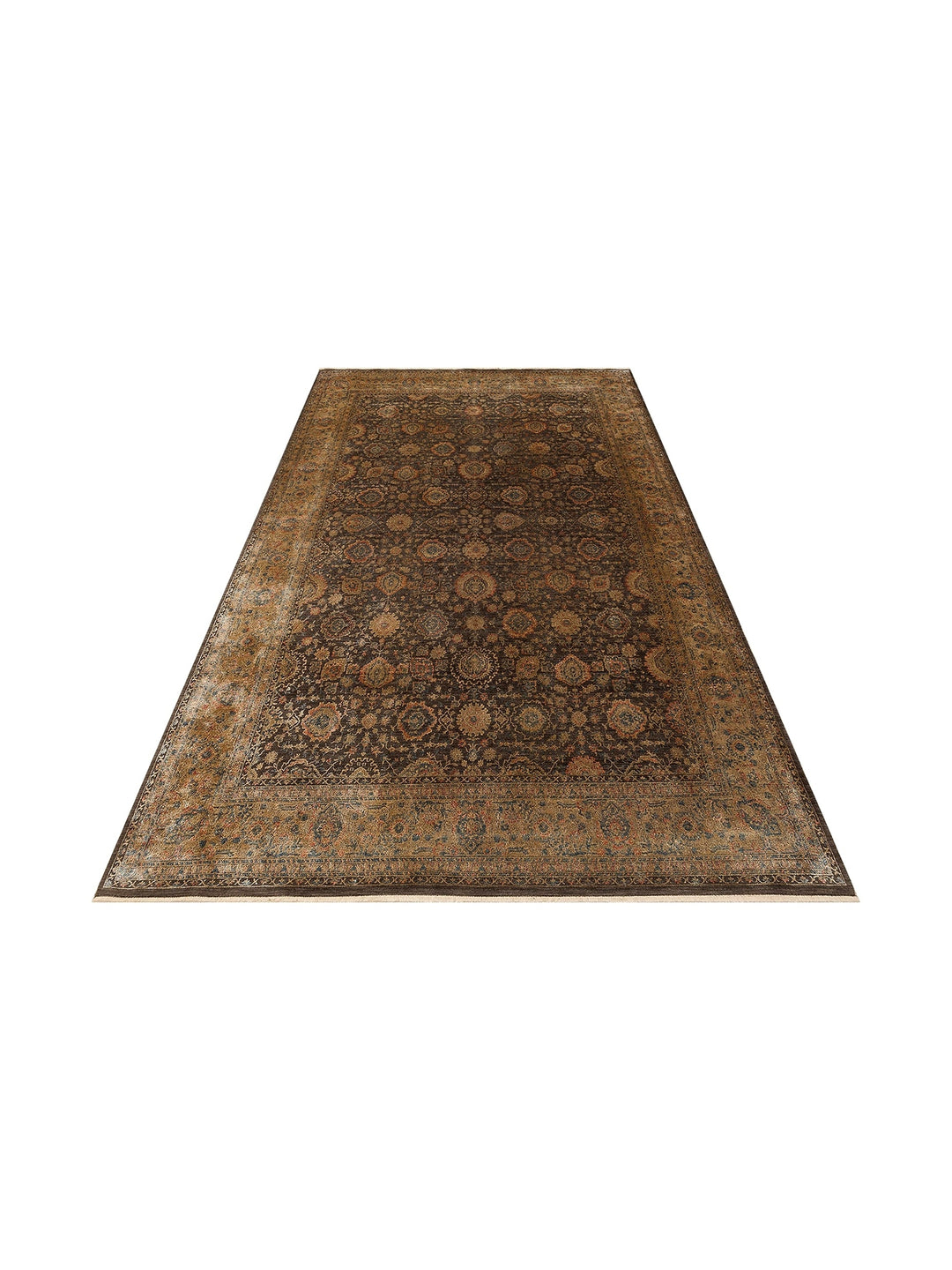 Kashmir Series Rich Coloured Stylish Living Room Carpet Produced with Special Dyeing Process 01 OLIVE