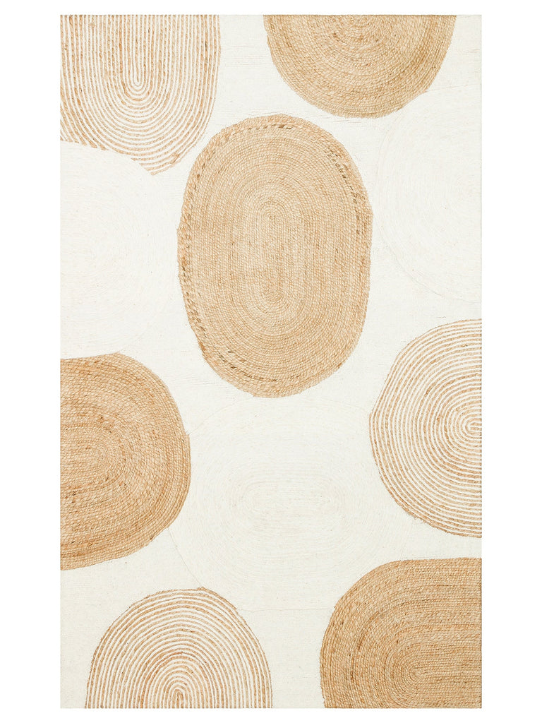 Woolstar %100 Naturel Kazak Desenli Salon Oturma Odası Koridor Antre El Dokuma Örgü Halı 902NATWHITE