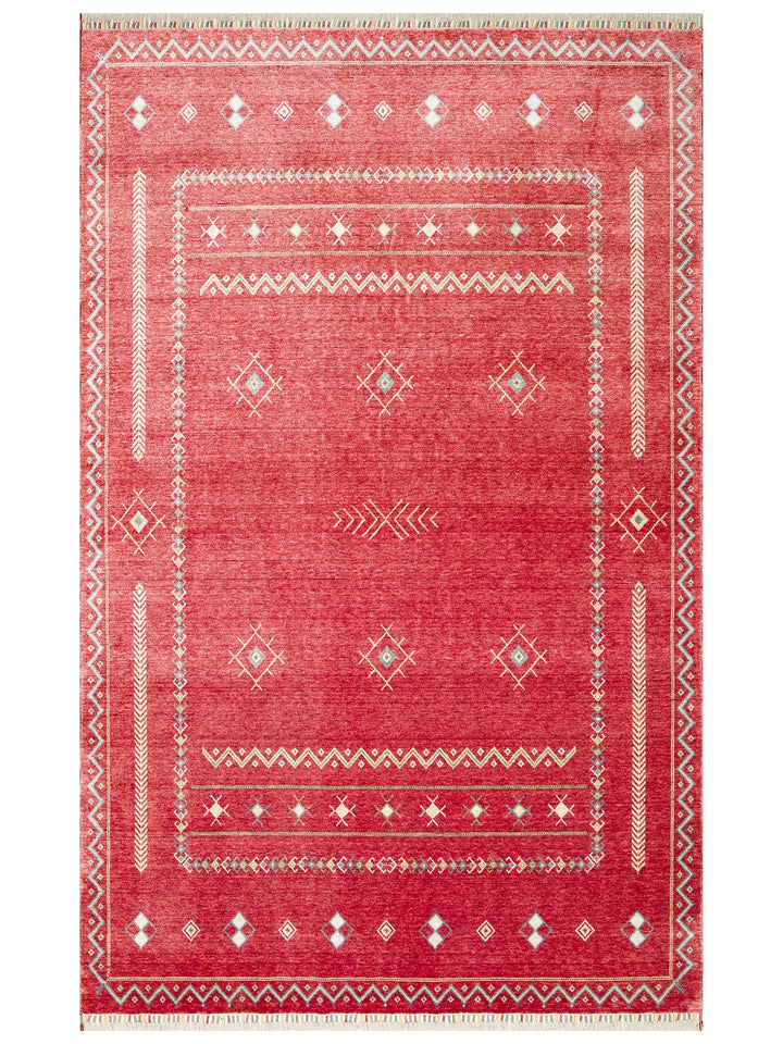 Oushak Carnaval 100% Natural Easy to Clean Handmade Tencel Modern Uşak Carpet 20 REDM