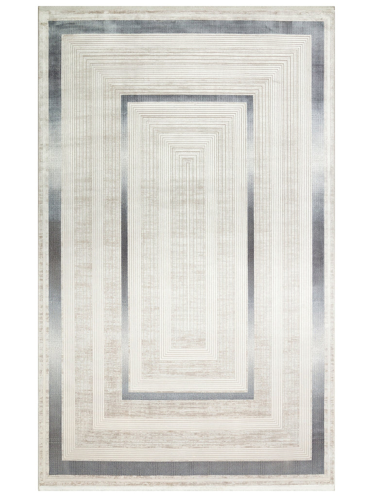 Mumbai Series Classic Patterned High Quality Tight Woven Bright Living Room Carpet 13 CREAM BLUE