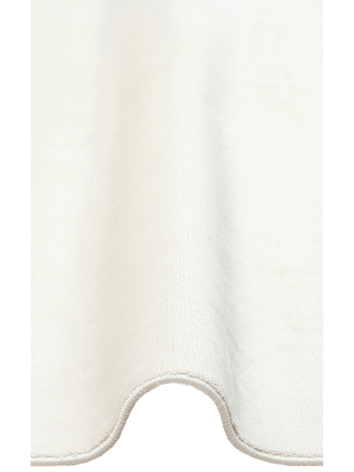 Andrea Series High Quality Dense Woven Special Shiny Bright Living Room Carpet PLAIN CREAM