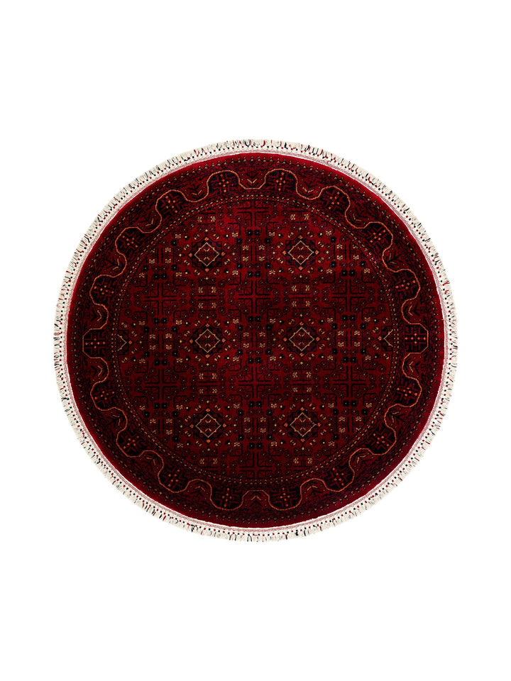 Kabul Afghan Yagcibedir Patterned Handcrafted Tensel Usak Carpet 960 RED Q