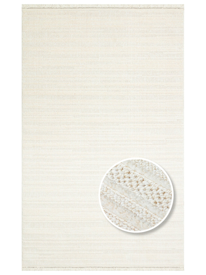 Style Fluff Dust Vezmez Soft Textured Living Room Hall Hallway Entrance Modern Carpet 01 WHITE