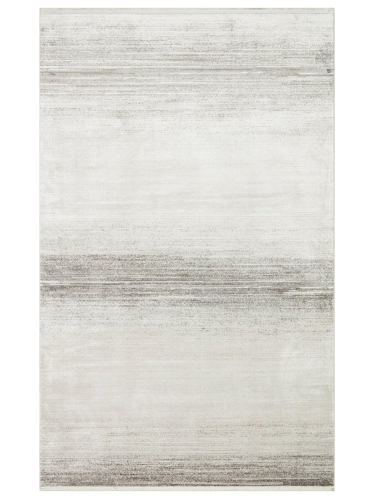 Sahra Serisi Viskon Karışımlı Parlak Şık Salon Halısı 01 CREAM GREY