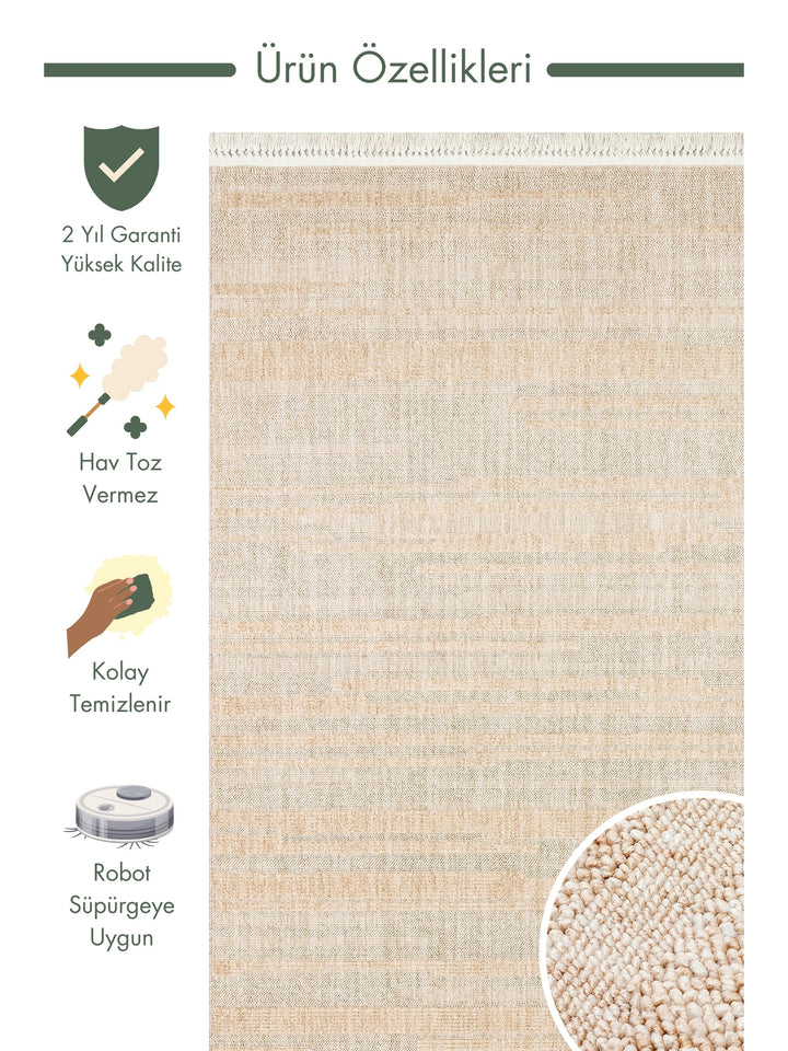 Style Fluff Dust Vezmez Soft Textured Living Room Hall Hallway Entrance Modern Carpet 01 BEIGE