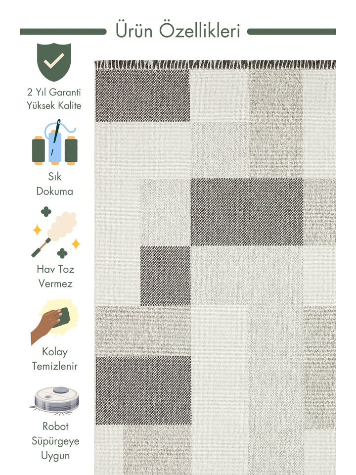 Scandinavian Series Wicker Woven Living Room Corridor Entrance Kitchen Modern Carpet 07 GREY