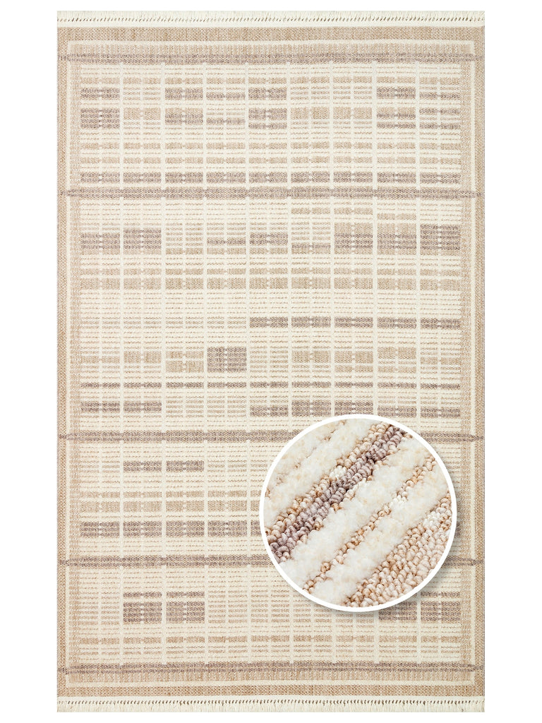 Style Fluff Dust Vezmez Soft Textured Living Room Hall Hallway Entrance Modern Carpet 04 BEIGE GREY