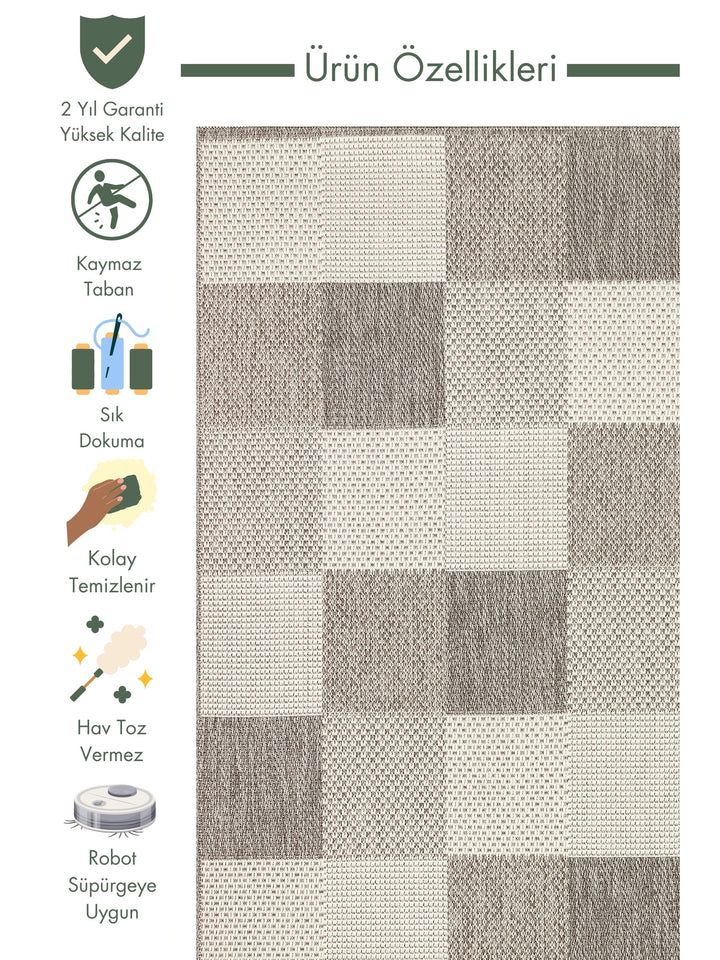 Resort Cotton Non-Slip Based Living Room Corridor Entrance Kitchen Stylish Rug 01 GREY