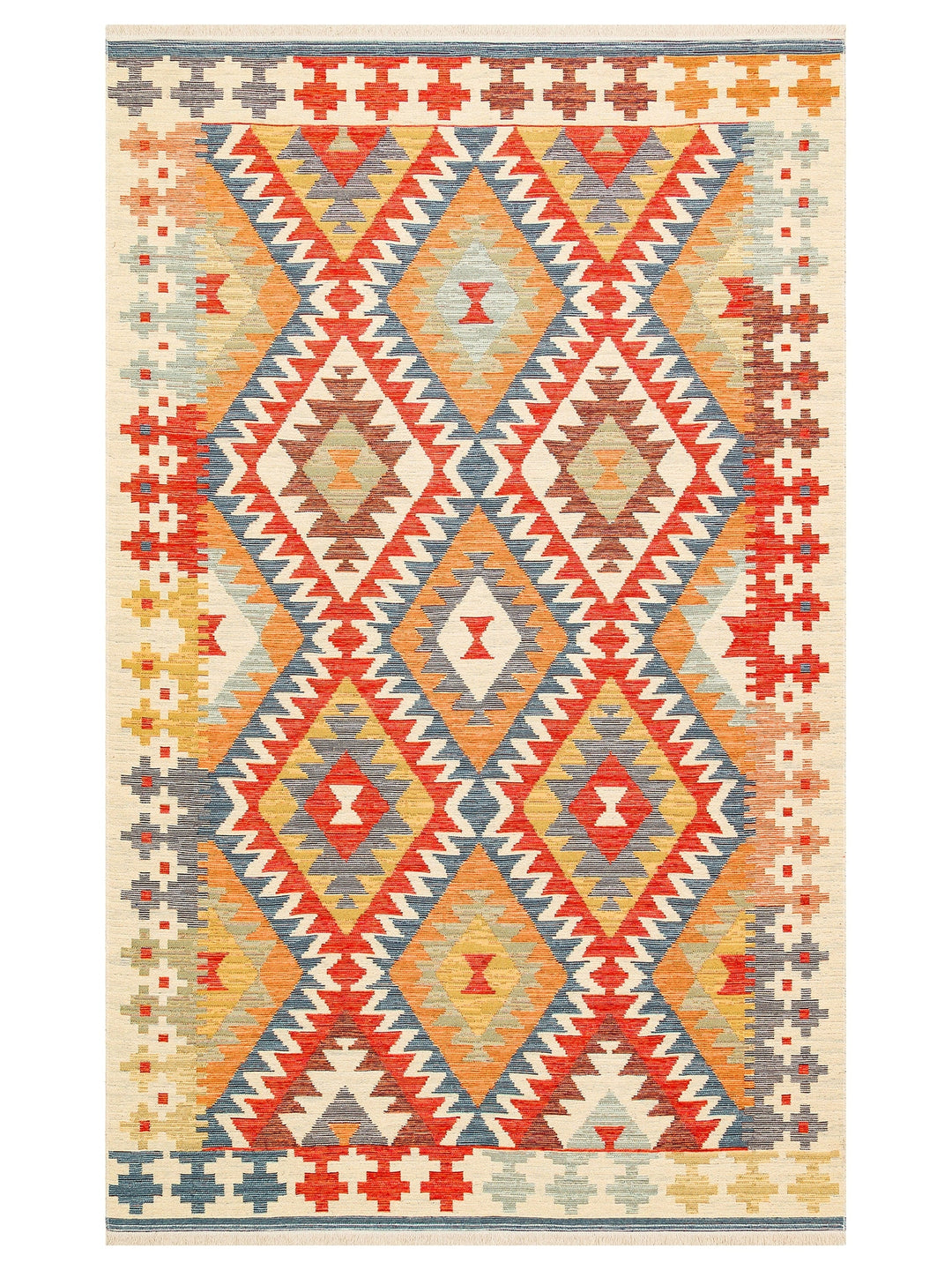 Rota Washable, Double-Sided Usable Soft Touch Authentic Kilim 09 LIGHT MULTY