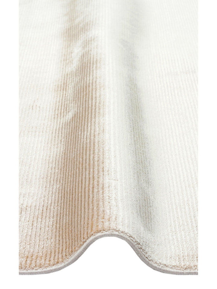 Montenegro Viscose Blend Plain Patterned Tight Weave Living Room Hall Hallway Modern Carpet 01 BEIGE