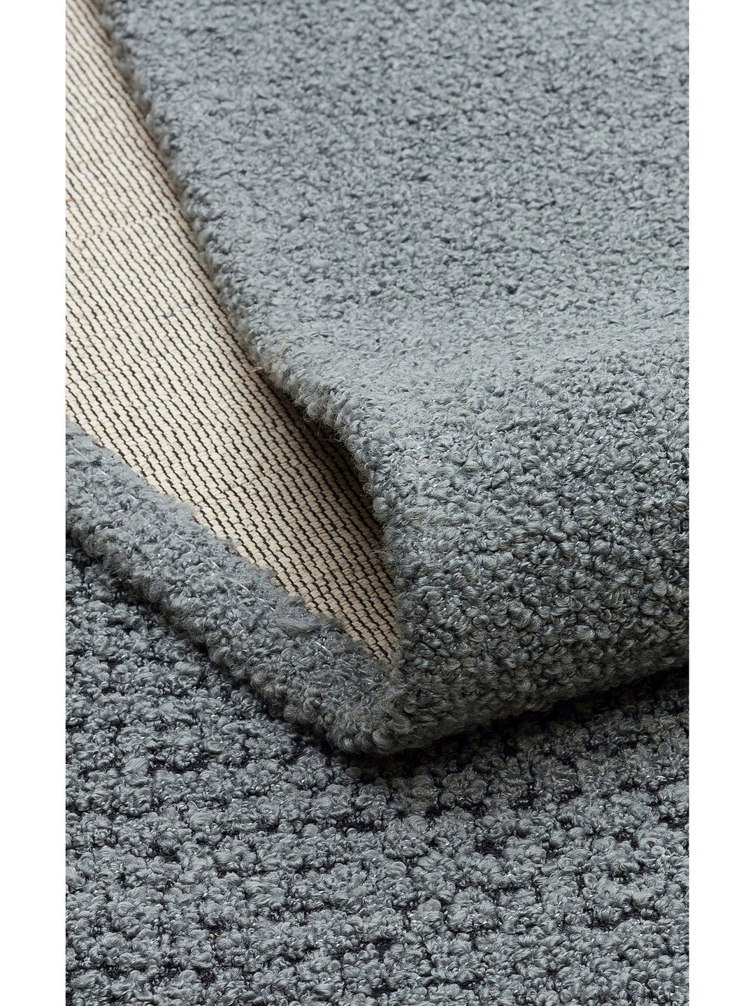 Atacama Cotton Non-Slip Based Living Room Corridor Entrance Kitchen Fine Woven Modern Carpet 01 GREY