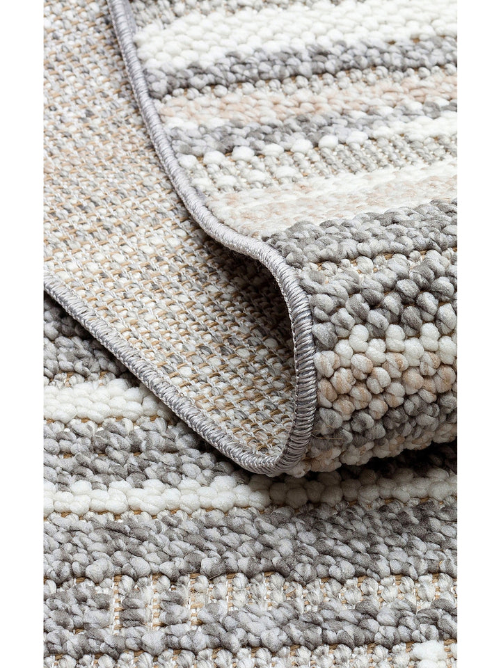 Mali Soft Touch Knitted Woven Living Room Hallway Entrance Bedroom Modern Carpet 01 GREY WHITE