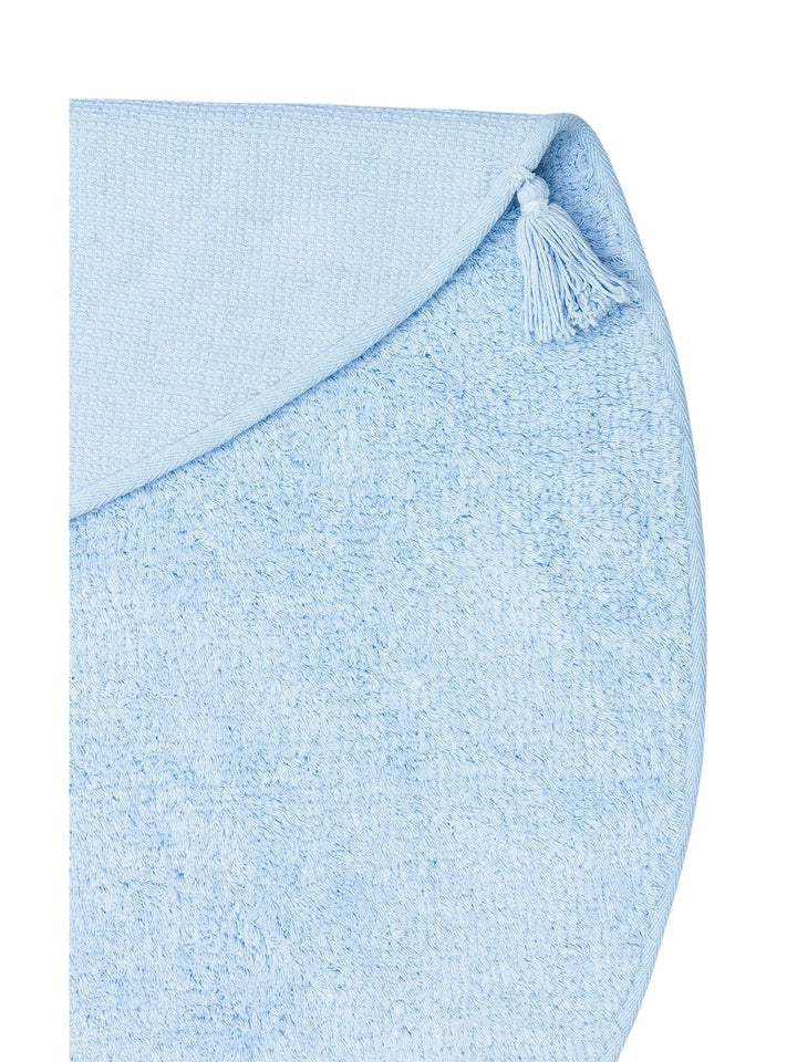 Cotton Baby 100% Natural Cotton Washable Non-Slip Based Baby Rug PLAIN BLUE Q