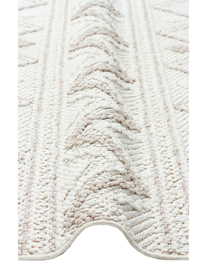 Mali Soft Touch Knitted Woven Living Room Hallway Entrance Bedroom Modern Carpet 03 WHITE BEIGE