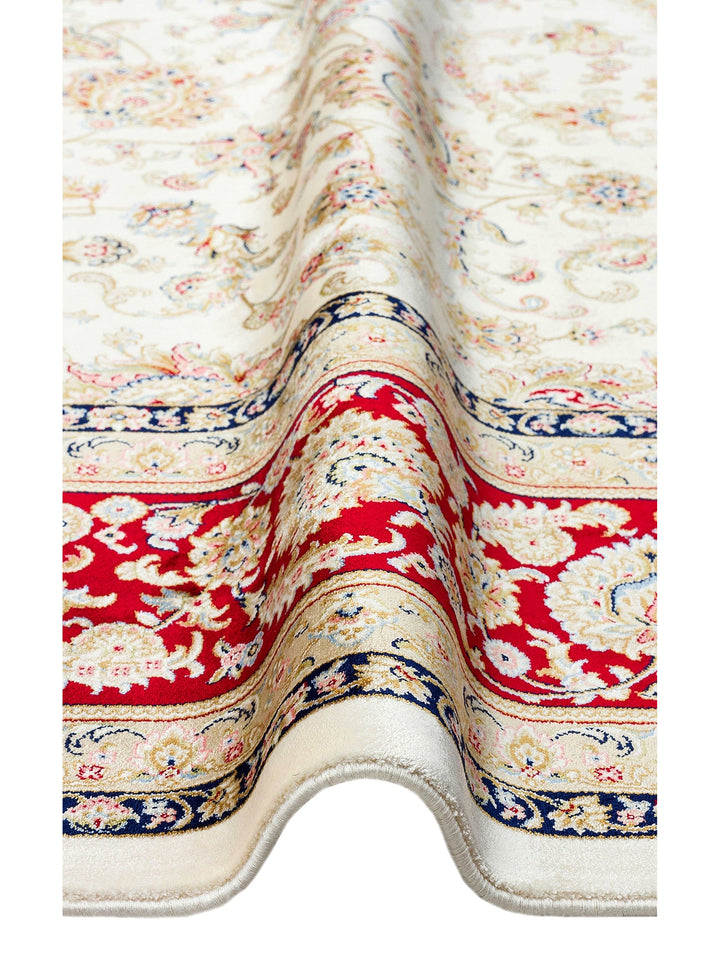 Topkapi Series High Quality Dense Woven Classic Patterned Special Shiny Living Room Carpet 03 CREAM RED