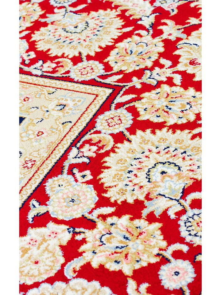 Topkapi Series High Quality Dense Woven Classic Patterned Special Shiny Living Room Carpet 03 CREAM RED