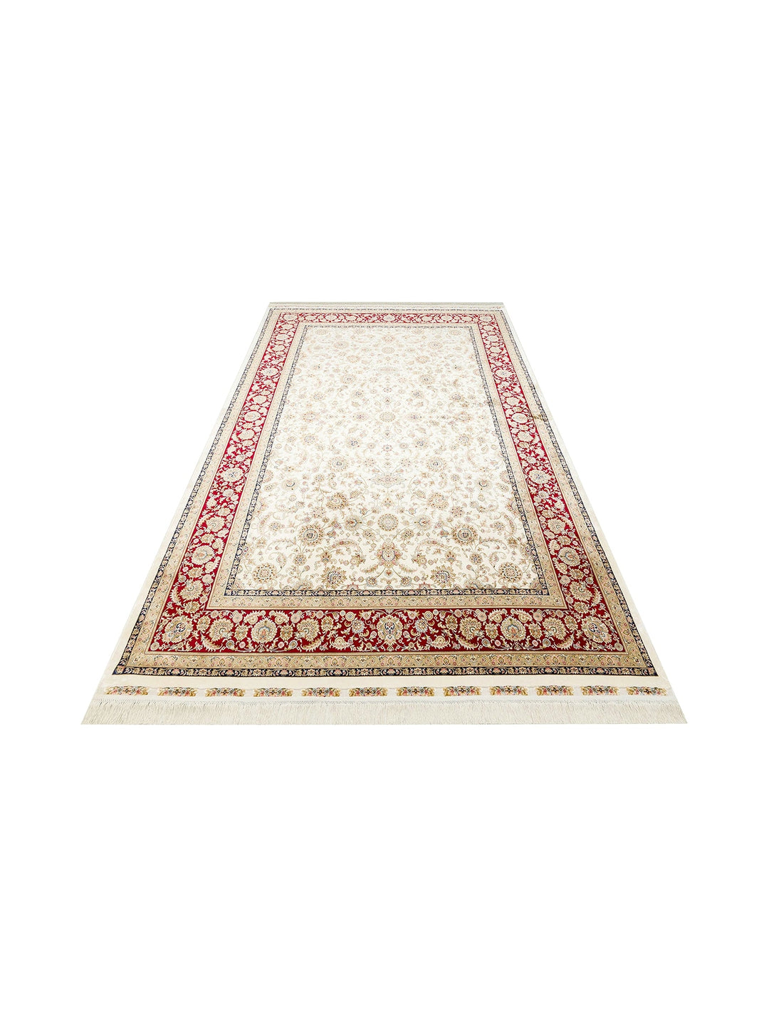 Topkapi Series High Quality Dense Woven Classic Patterned Special Shiny Living Room Carpet 03 CREAM RED