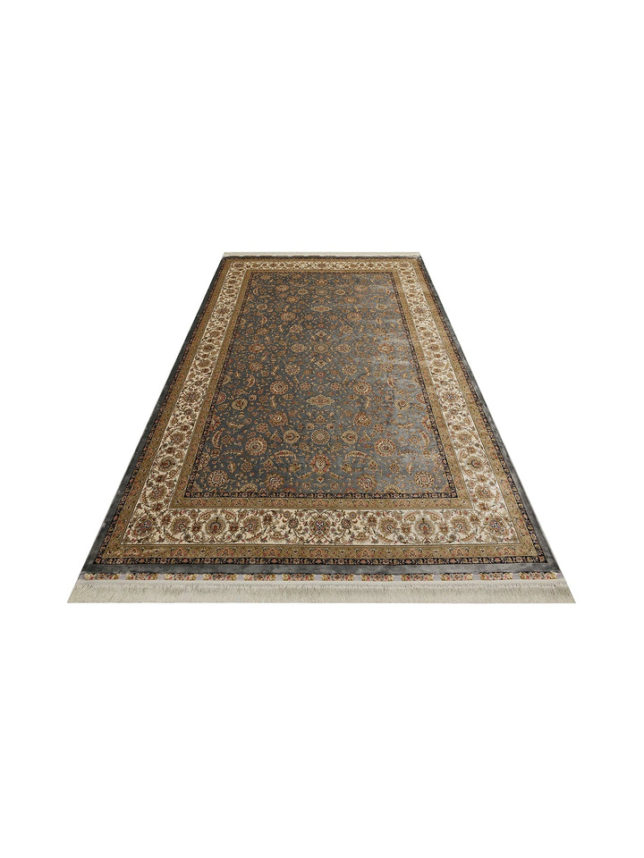 Topkapi Series High Quality Dense Woven Classic Patterned Special Shiny Living Room Carpet 03 GREY CREAM