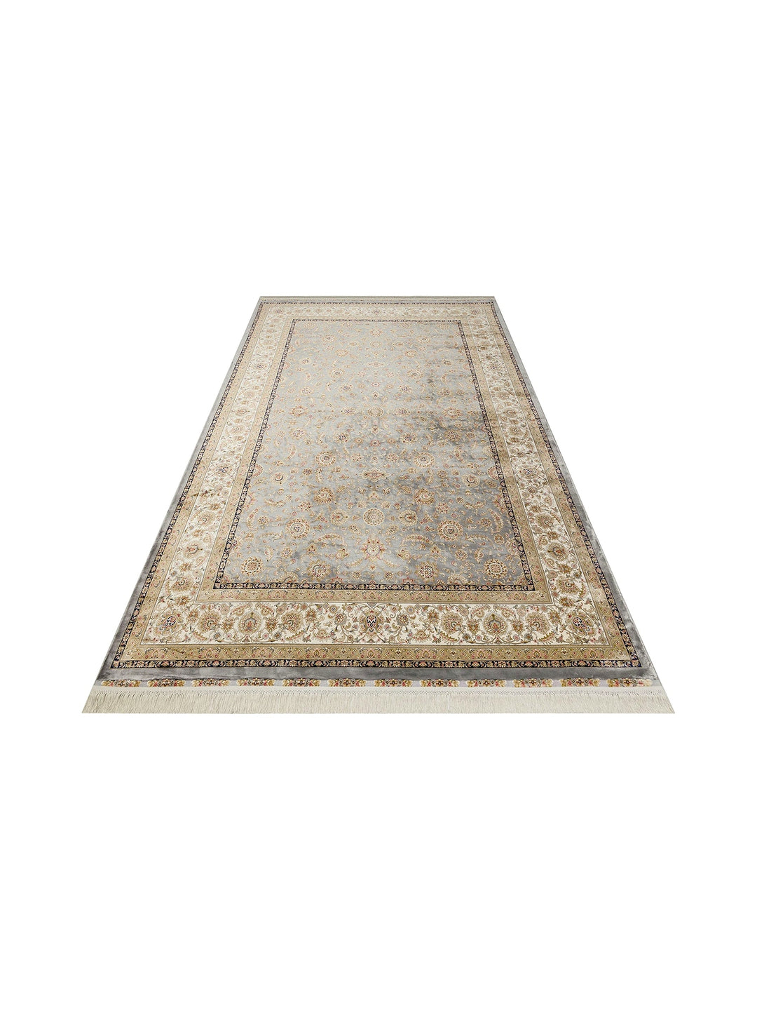 Topkapi Series High Quality Dense Woven Classic Patterned Special Shiny Living Room Carpet 03 GREY CREAM