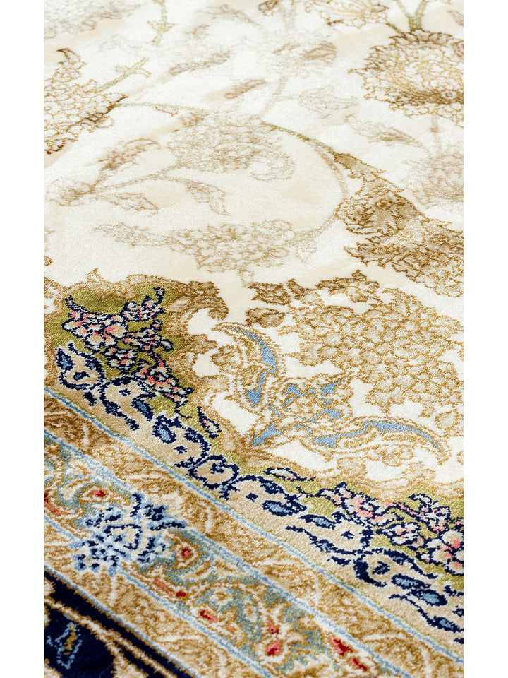 Topkapi Series High Quality Dense Woven Classic Patterned Special Shiny Living Room Carpet 04 CREAM