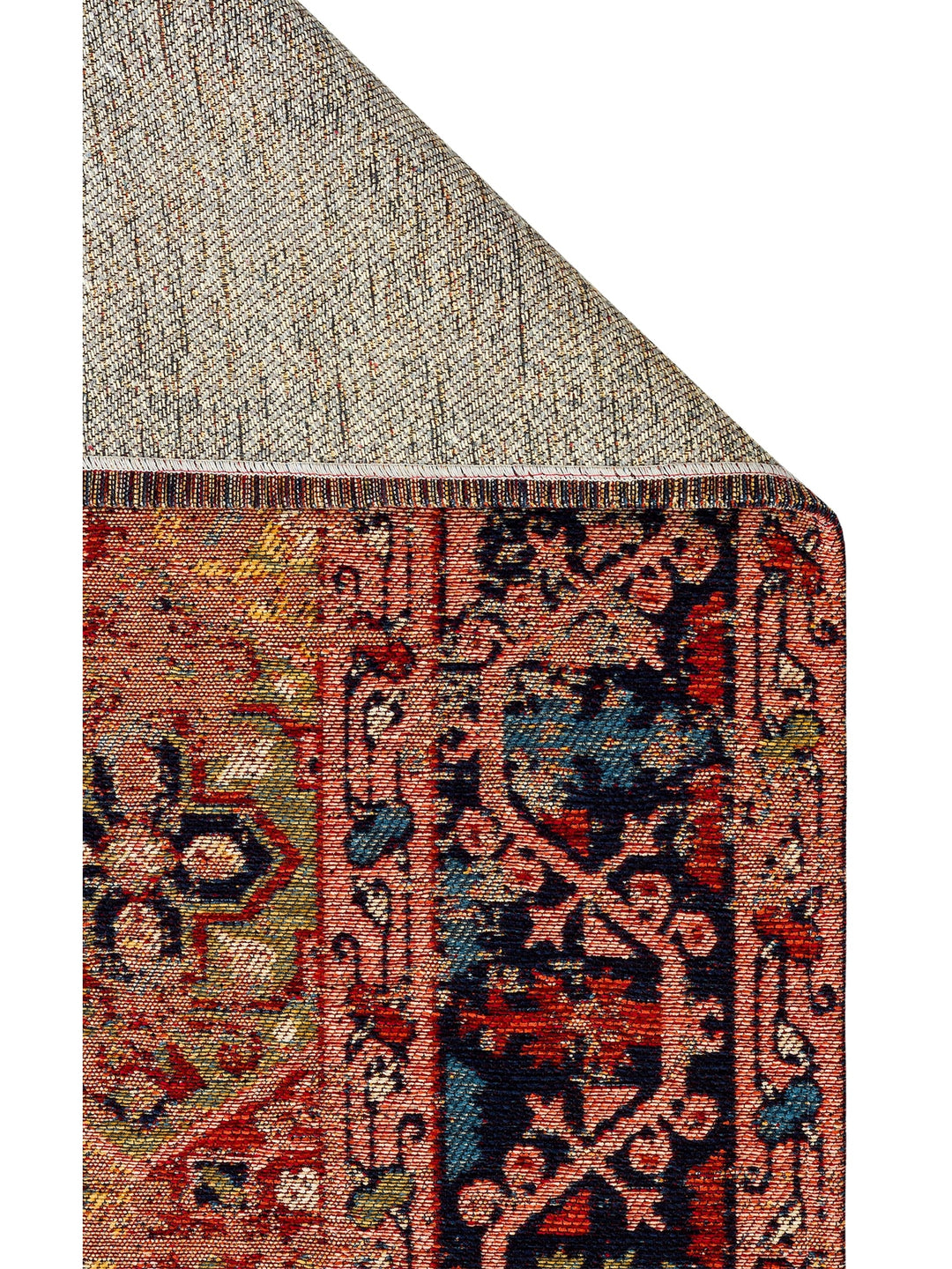 Cappadocia Antique Patterned Living Room Hall Kitchen Corridor Washable Non-Slip Based Rug 01 MULTY